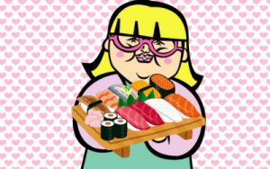 街コンでお寿司をねだるブス